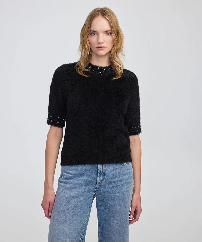 ابيكول Embellished Soft Knit Top